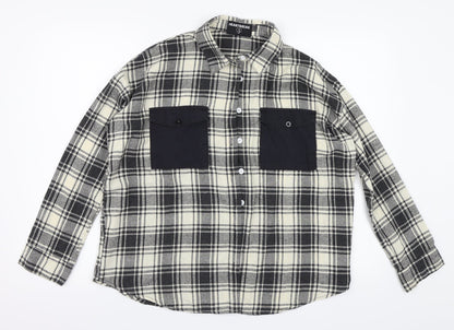 Additional front view of HEARTBREAK women’s multicoloured check basic button-up, size UK 8