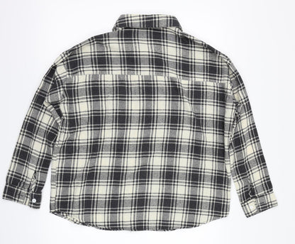 Back view of HEARTBREAK women’s multicoloured check basic button-up, size UK 8
