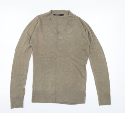 Additional front view of Atmosphere women’s beige jumper, size UK 8