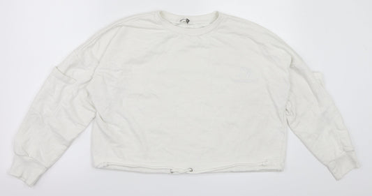 Pep & Co Womens White   Pullover Sweatshirt Size 10