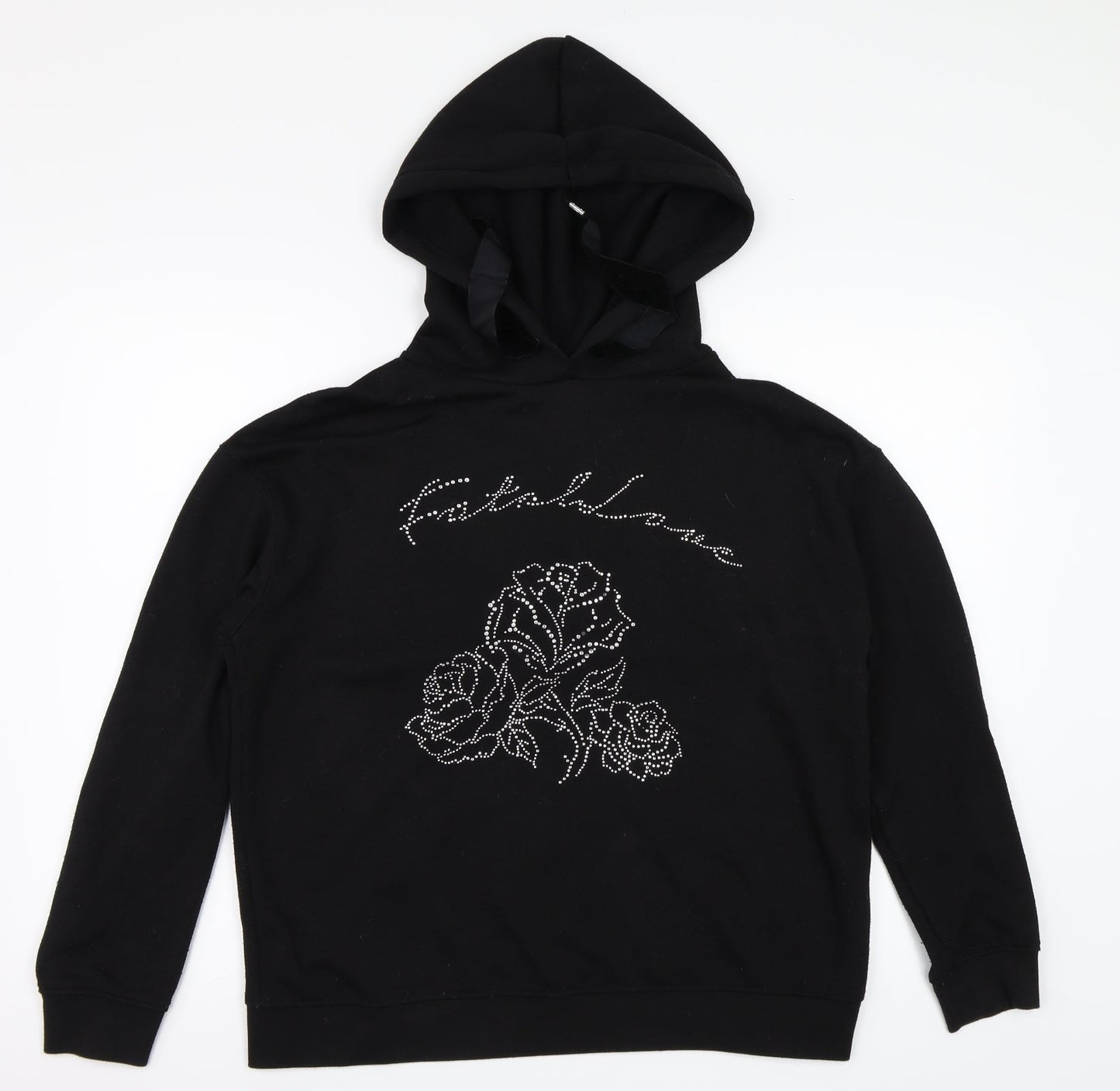 Topshop Womens Black   Pullover Hoodie Size 6