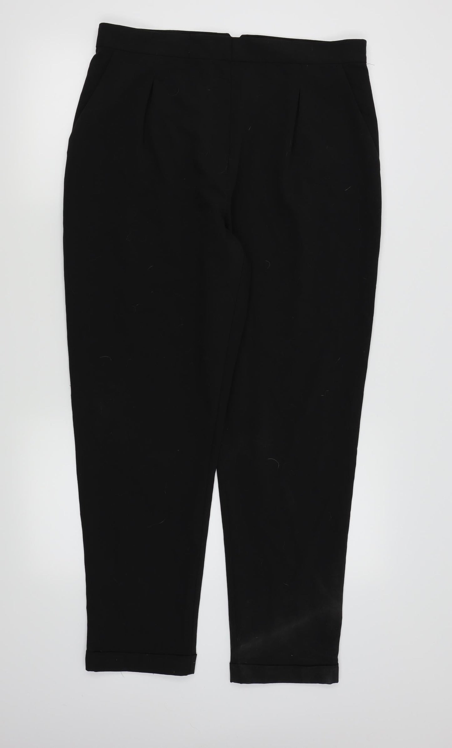 Preworn Womens Black   Trousers  Size 16 L26 in