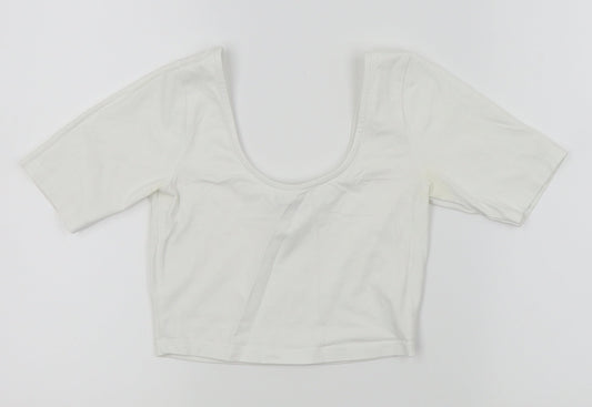 ASOS Womens White   Cropped T-Shirt Size 4