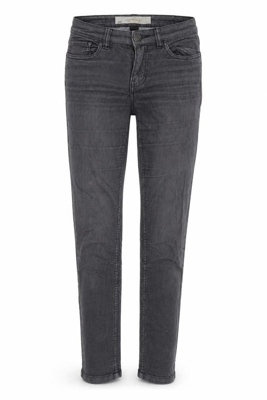 Front view of H&M women’s grey skinny jeans, size UK 8, 29-inch leg
