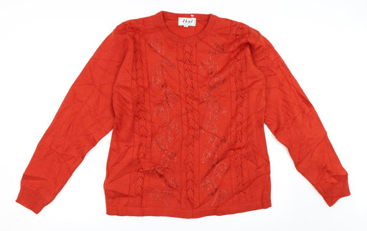 Akal Womens Red   Pullover Jumper Size M