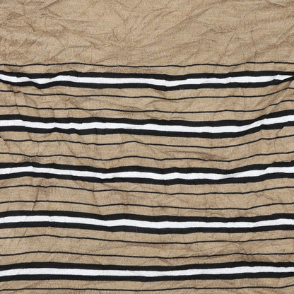 Brand and care label for Next women’s beige striped jumper, size UK 18