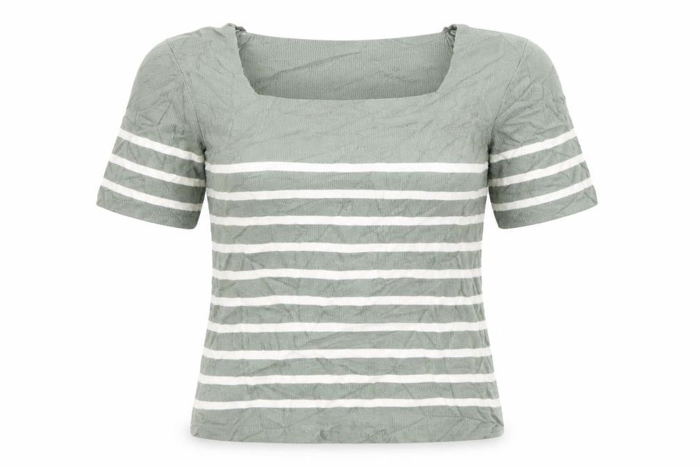 Marks & Spencer Womens Green Striped  Pullover Jumper Size 8