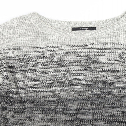 Close-up detail of George women’s grey jumper, size UK 8