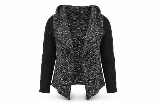 Front view of Select women’s black jacket, size UK 6