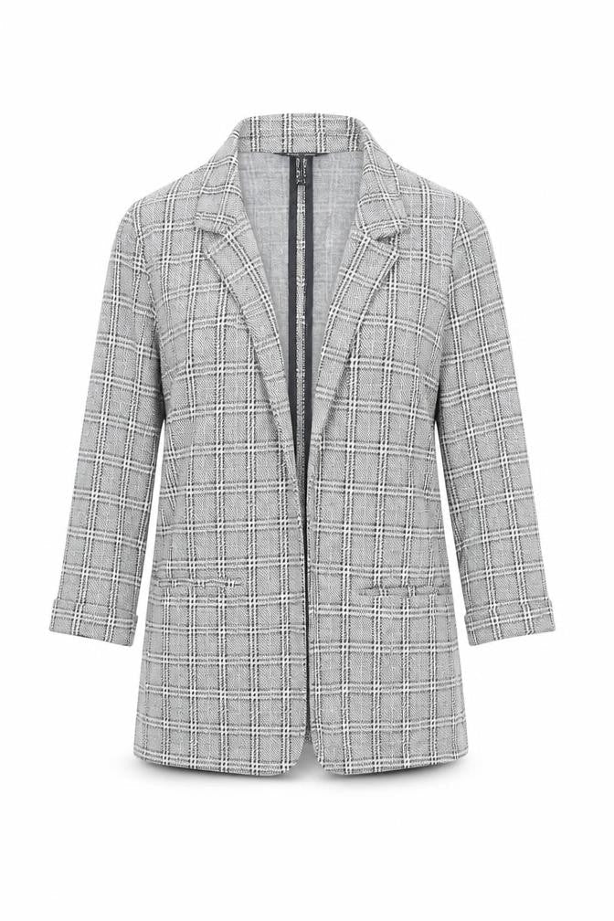 New Look Womens Grey Plaid  Jacket  Size 10