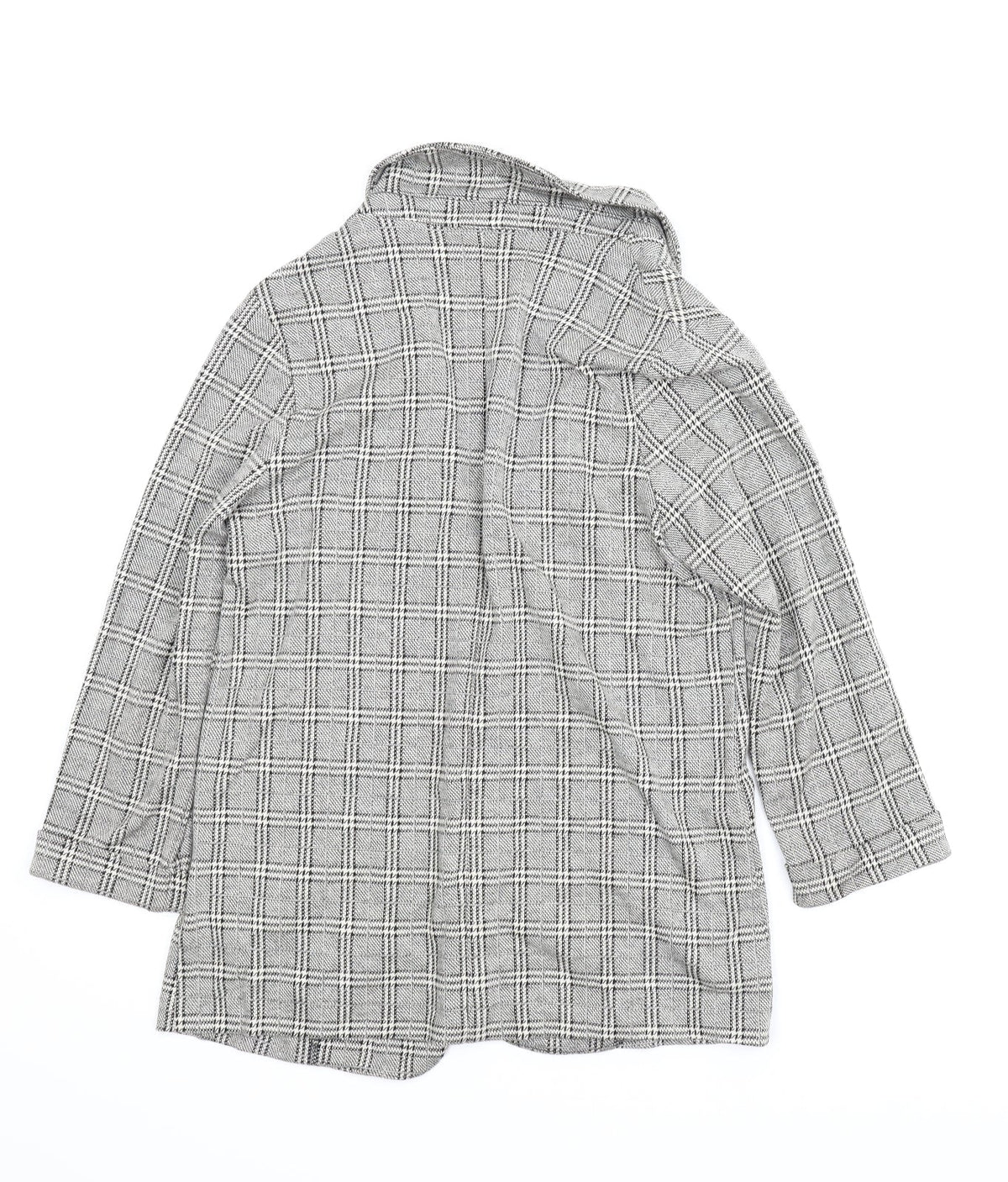 New Look Womens Grey Plaid  Jacket  Size 10