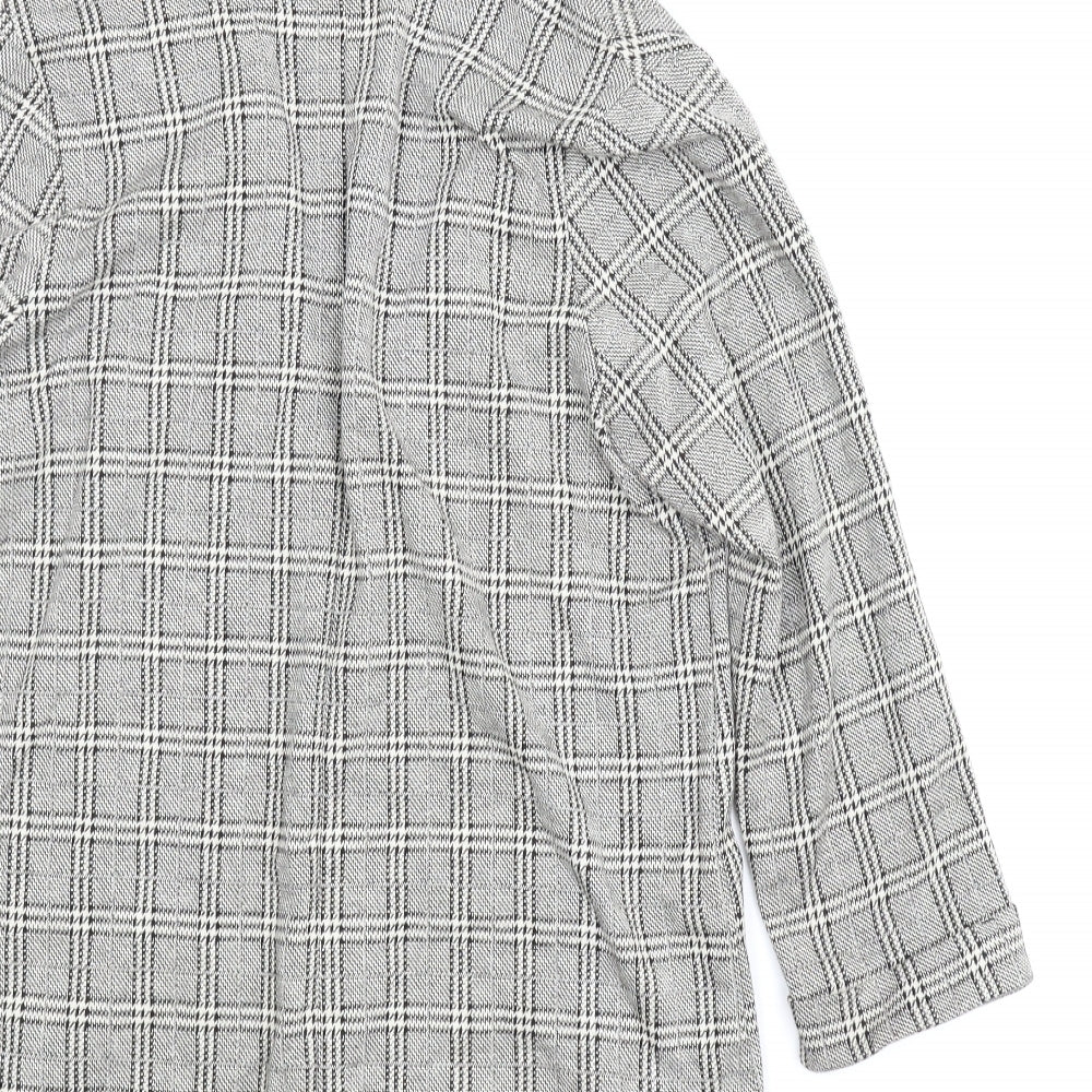 New Look Womens Grey Plaid  Jacket  Size 10