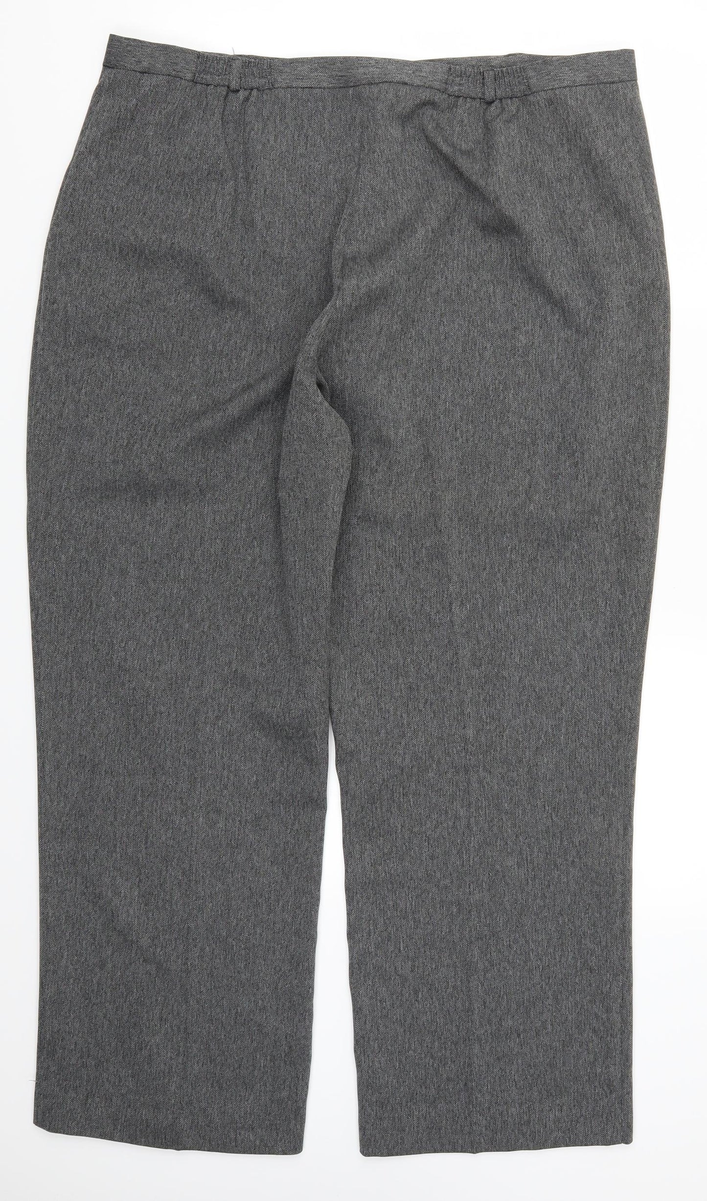 BHS Womens Grey Herringbone  Trousers  Size 20 L27.5 in