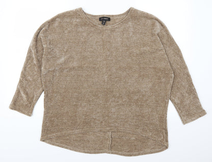 Additional front view of QED London women’s brown jumper, size M