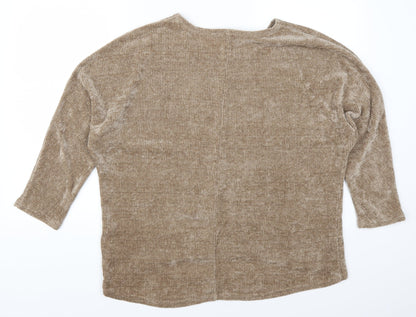 Back view of QED London women’s brown jumper, size M