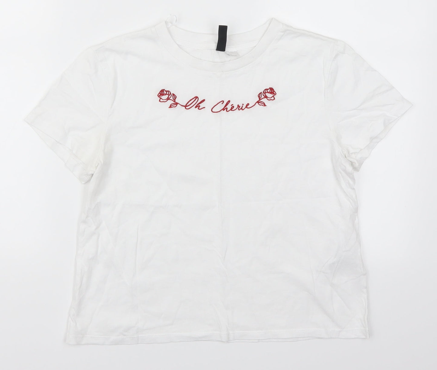 H&M Womens White   Basic T-Shirt Size S  - Oh Cherie