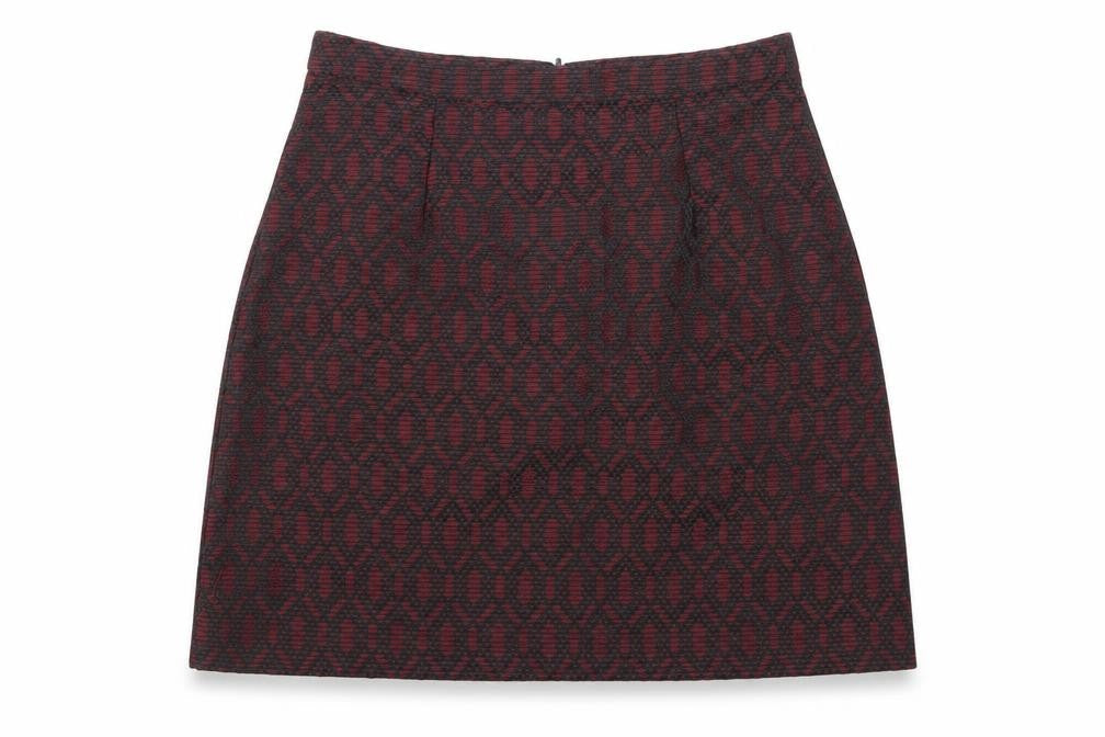 New Look Womens Red Geometric  Mini Skirt Size 8