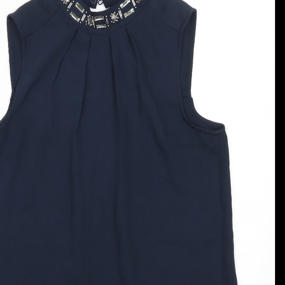 H&M Womens Blue   Basic Tank Size 8