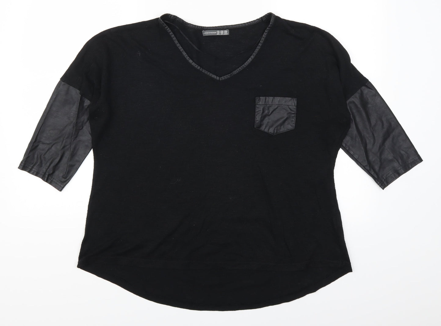 Atmosphere Womens Black   Basic T-Shirt Size 12