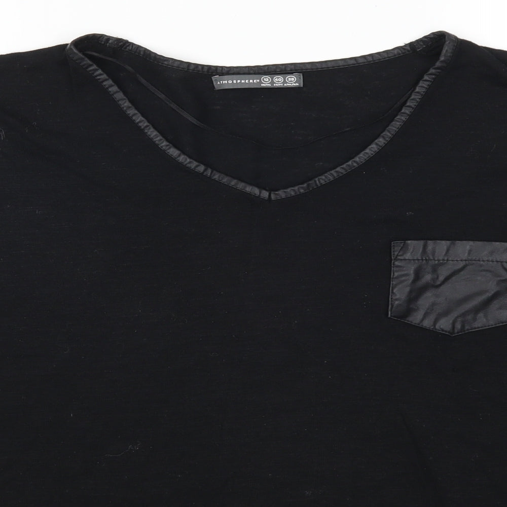 Atmosphere Womens Black   Basic T-Shirt Size 12