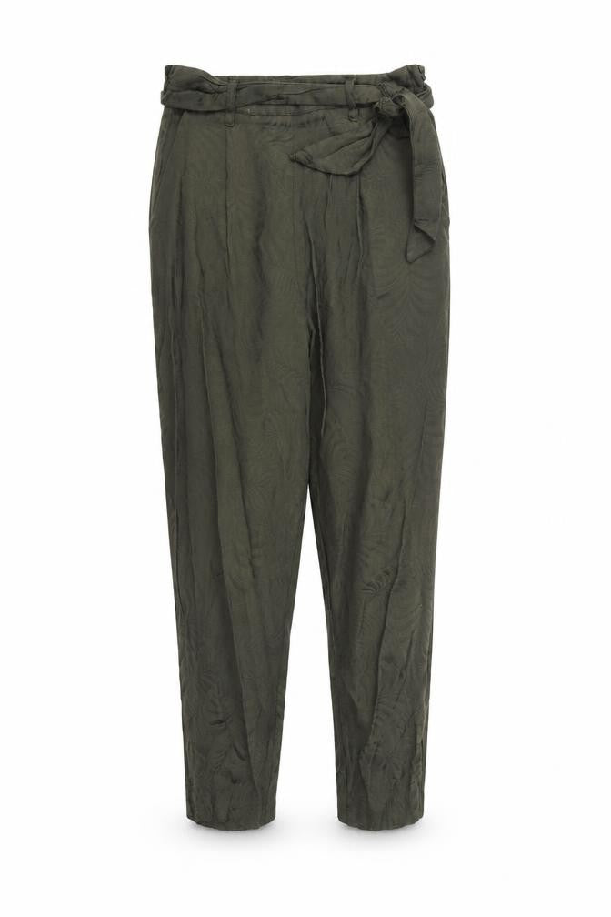 H&M Womens Green   Trousers  Size 8 L24 in - Leaf Print
