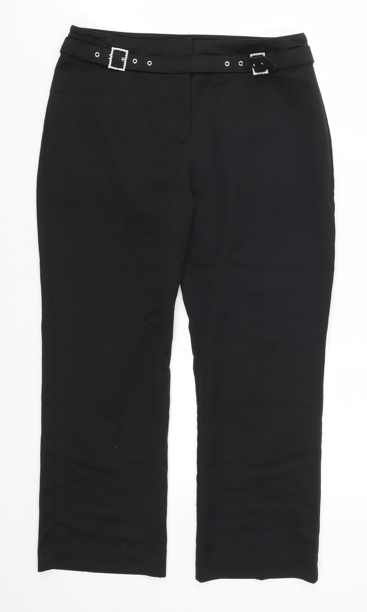 Preworn Womens Black   Trousers  Size 30 in L24 in