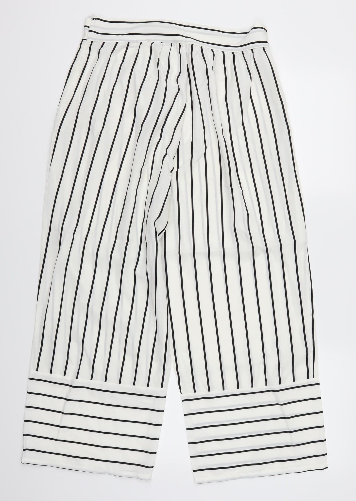 Preworn Womens White Striped  Trousers  Size 31 in L23 in