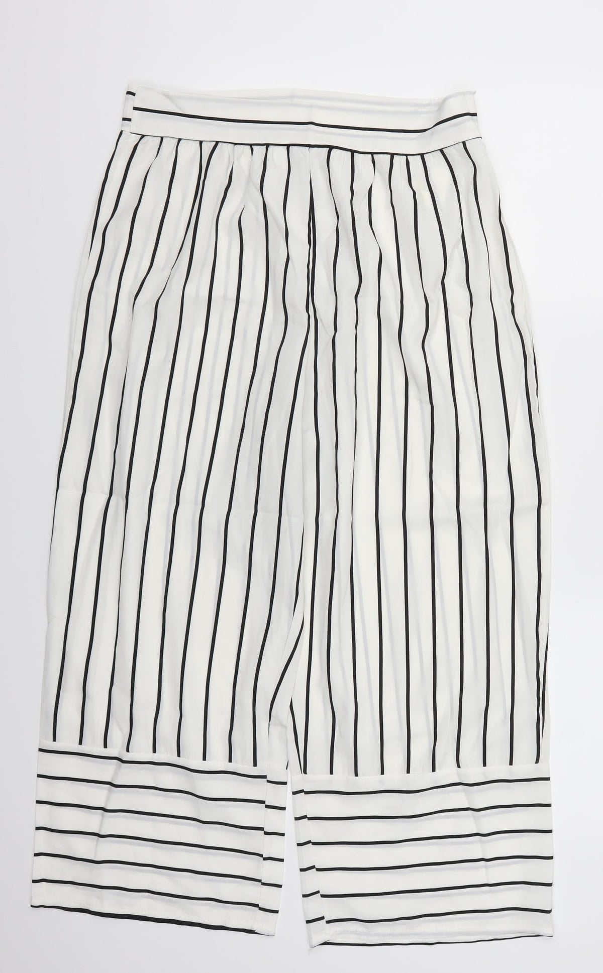 Preworn Womens White Striped  Trousers  Size 31 in L23 in