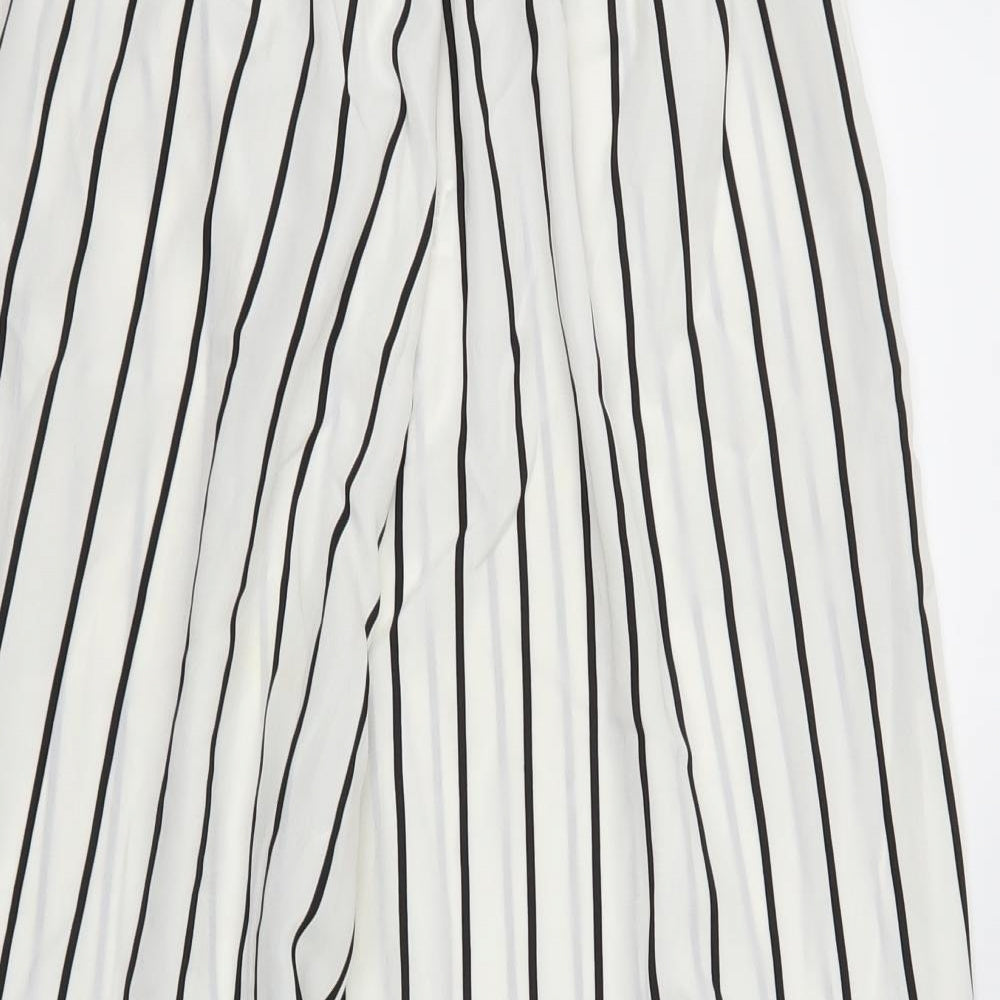 Preworn Womens White Striped  Trousers  Size 31 in L23 in