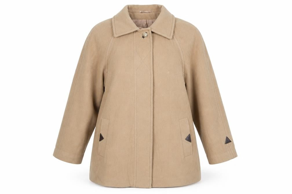 Miss Smith Womens Beige   Pea Coat Coat Size 16