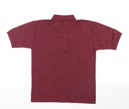 Back view of JERZEES women’s purple basic polo, size XS