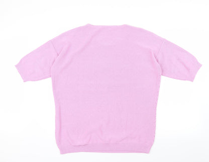Back view of Damart women’s purple knit jumper, size UK 14