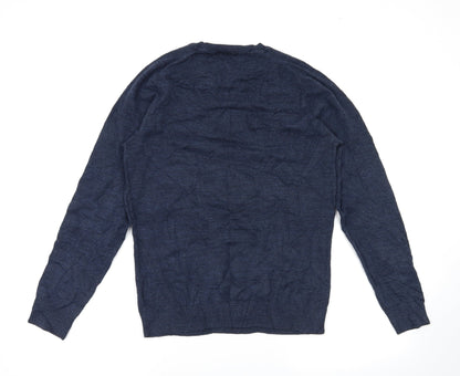 Back view of Next men’s blue pullover sweatshirt, size S