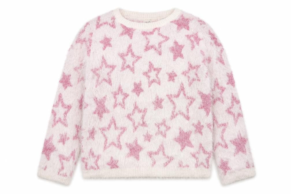 H&M Girls Pink Argyle/Diamond  Pullover Jumper Size 9-10 Years