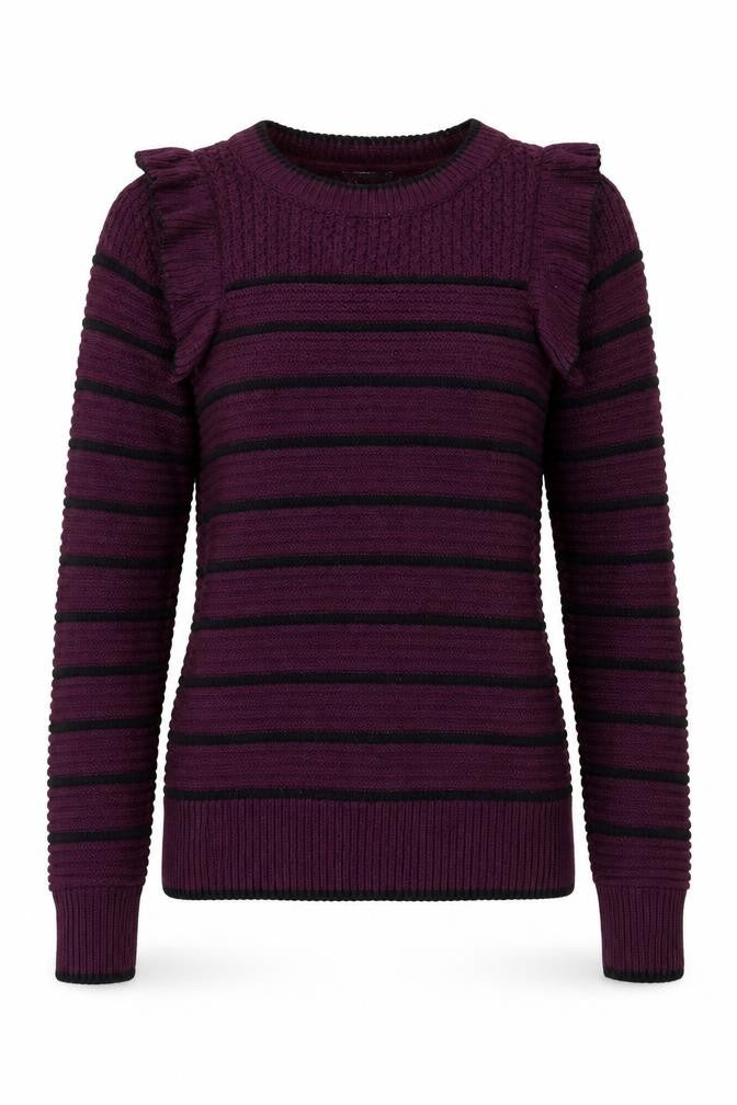next  Womens Purple Striped  Pullover Jumper Size 6