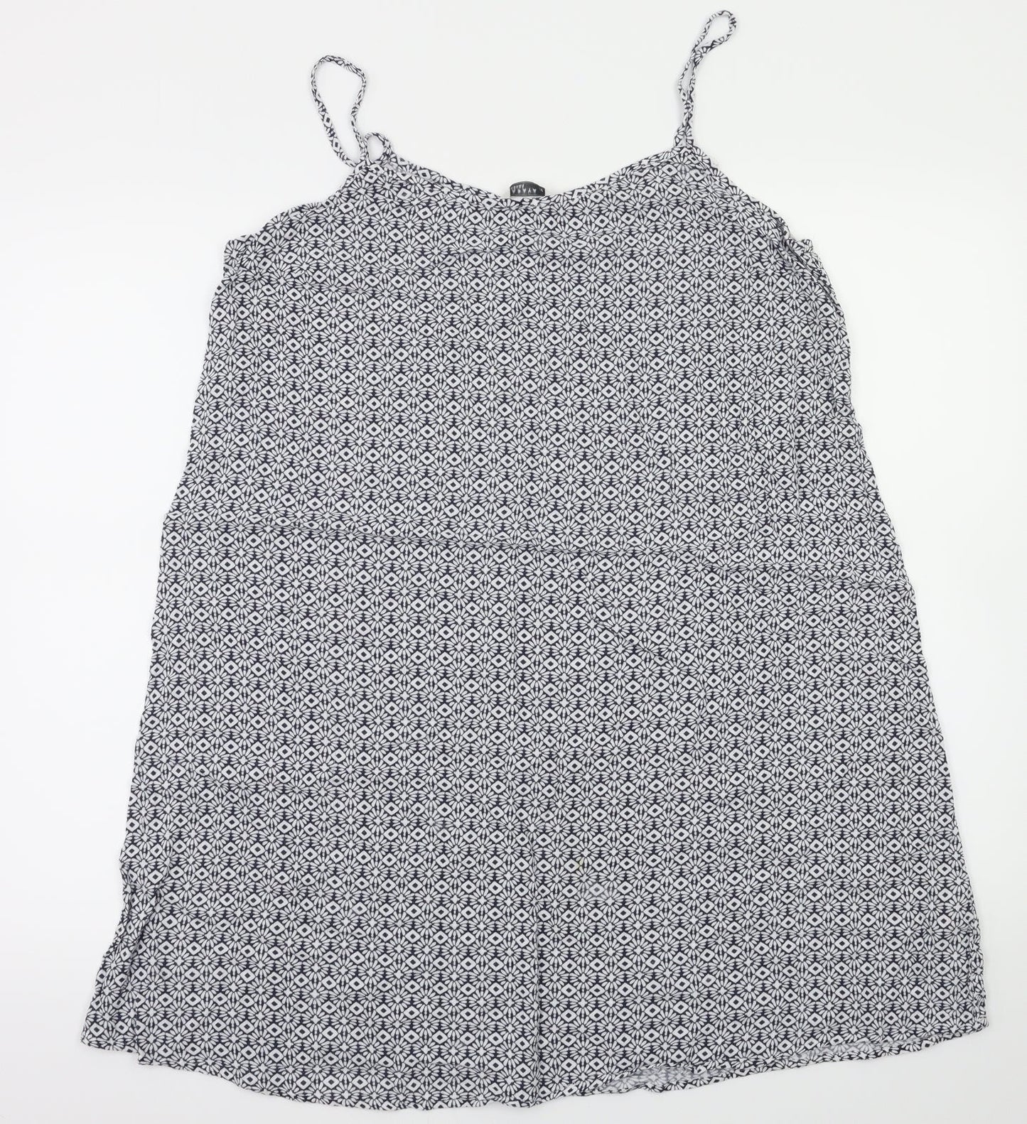 Papaya Womens Blue Argyle/Diamond  Fit & Flare  Size 14