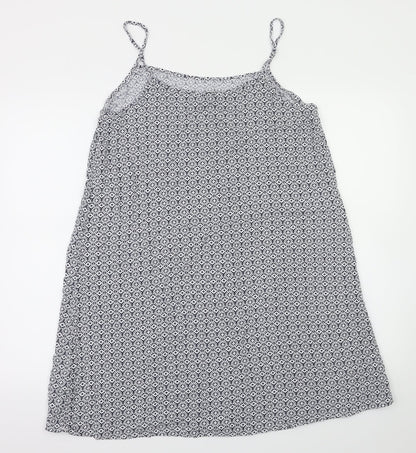 Back view of Papaya women’s blue argyle/diamond fit & flare, size UK 14