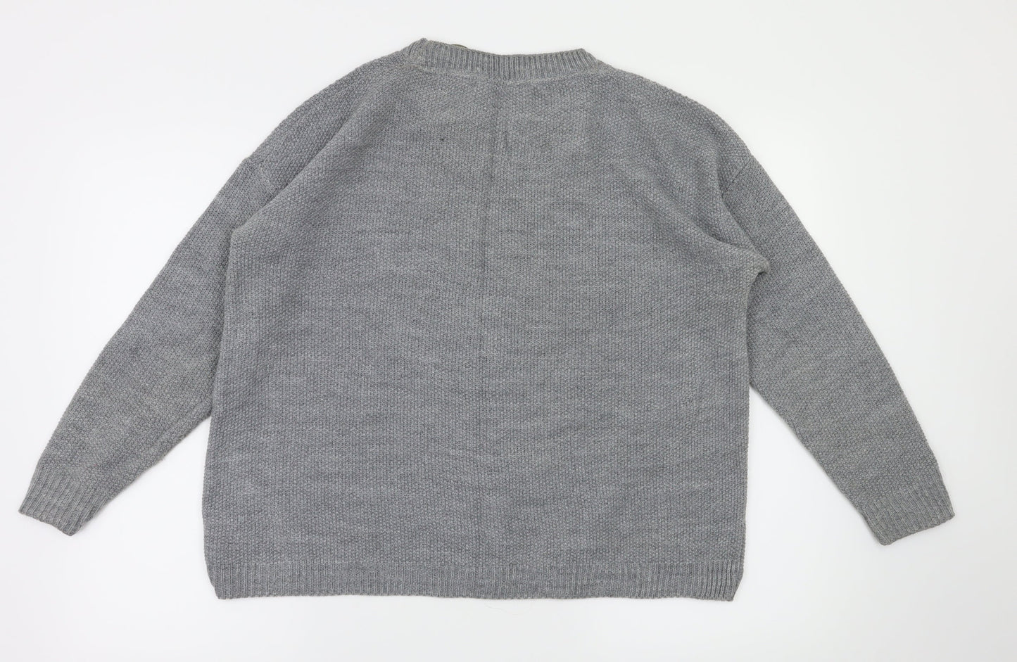 Primark Womens Grey Animal Print  Pullover Jumper Size 10