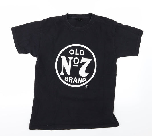 Jack Daniels Mens Black  Jersey  T-Shirt Size M