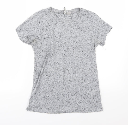H&M Womens Grey  Jersey Basic T-Shirt Size S