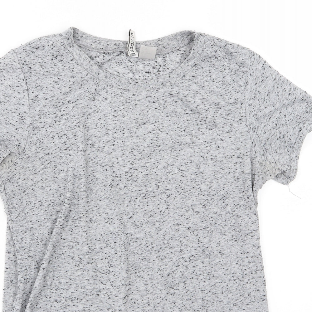 H&M Womens Grey  Jersey Basic T-Shirt Size S