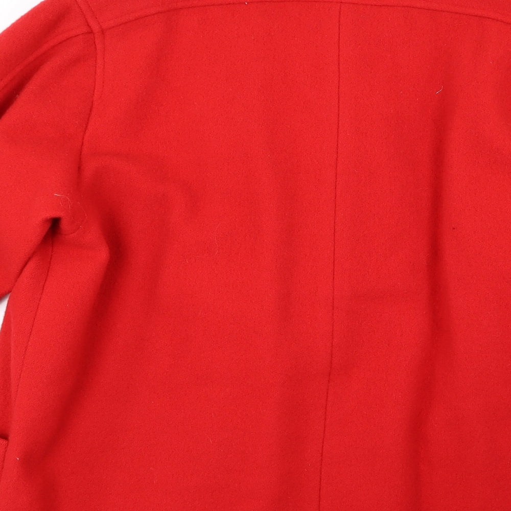 First Choice Womens Red  Knit Overcoat Coat Size 18