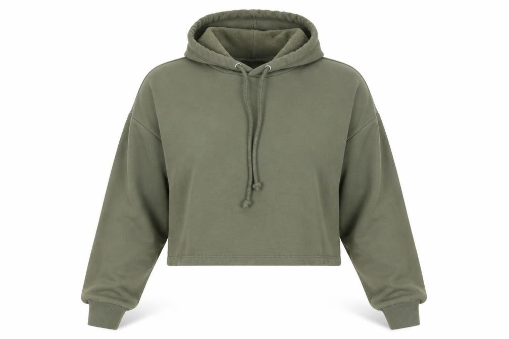Divided by H&M Womens Green  Jersey Pullover Hoodie Size S  - Cropped
