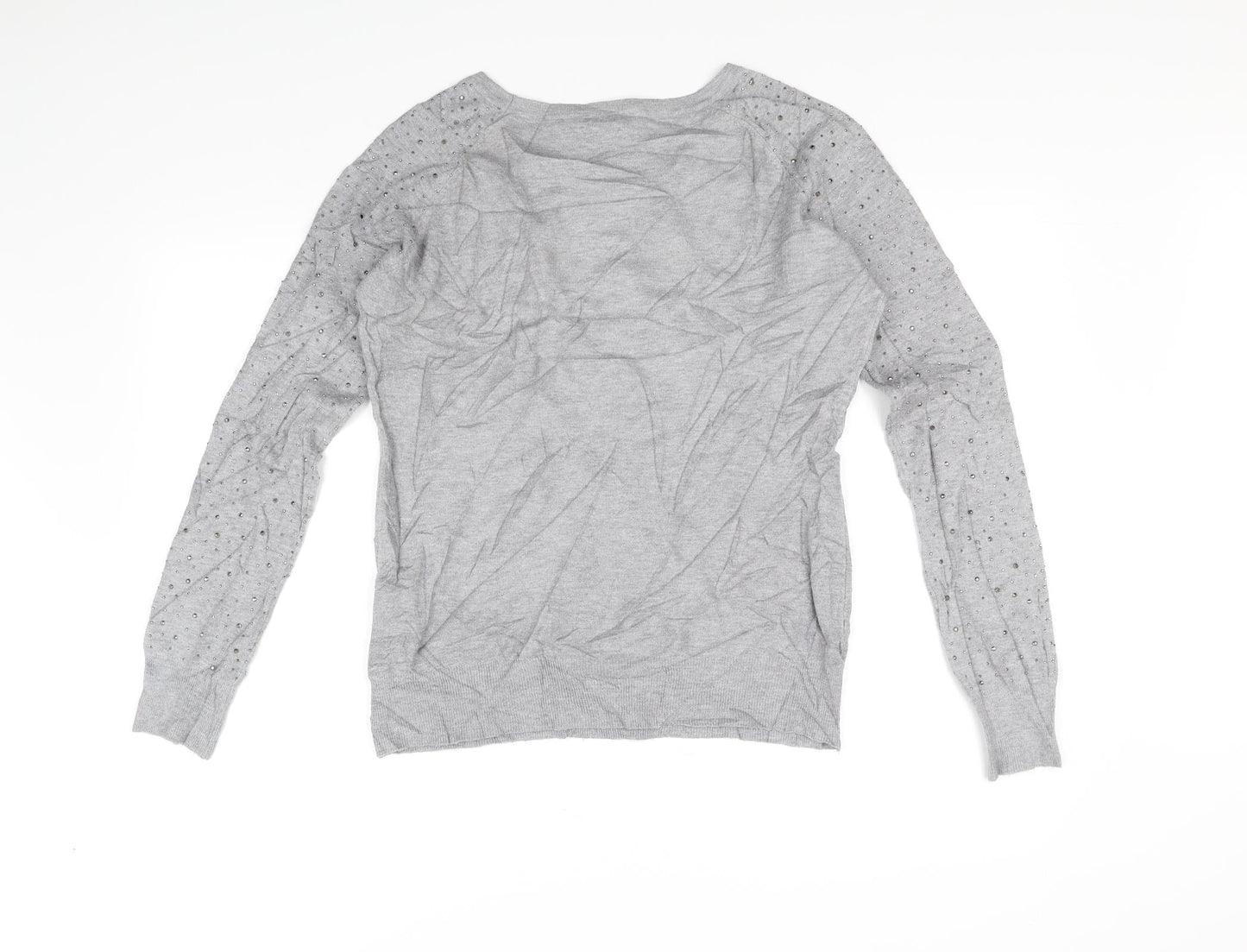 Vila Milano Womens Grey   Pullover Jumper Size L