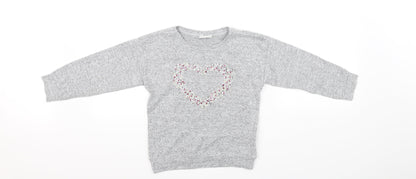 Additional front view of Sweet Millie girls’ grey jumper, size 7, years