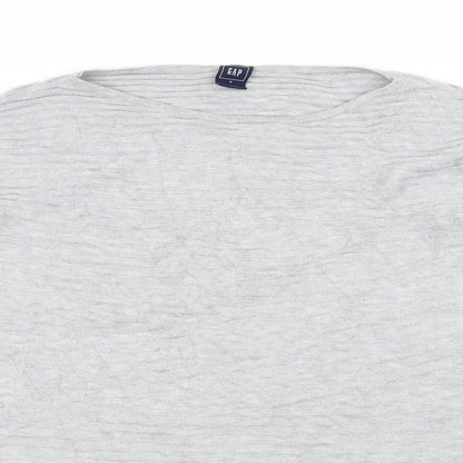 Close-up detail of Gap women’s grey jumper, size M