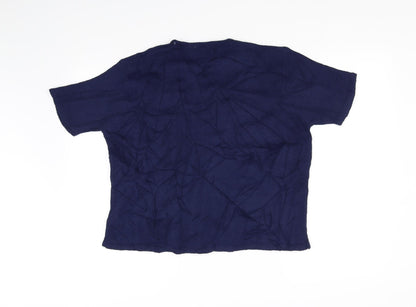 Back view of Sara Neal women’s blue jumper, size UK 18