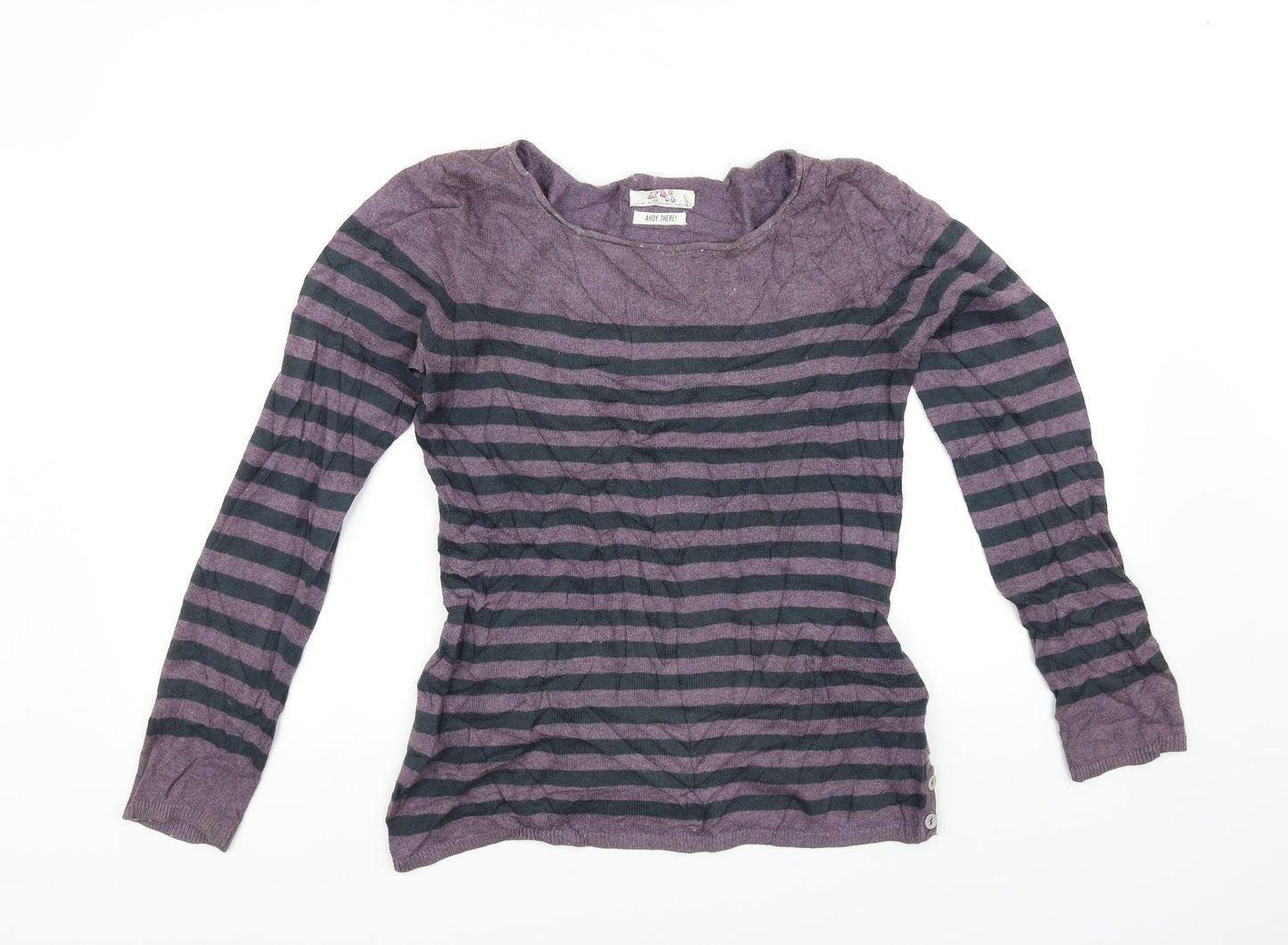 adelaide street Womens Blue Striped  Pullover Jumper Size M
