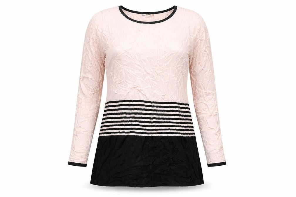 Bonmarché Womens Pink Striped A-Line Size S
