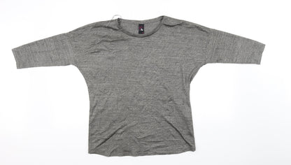 Additional front view of Tu women’s grey jumper, size UK 12